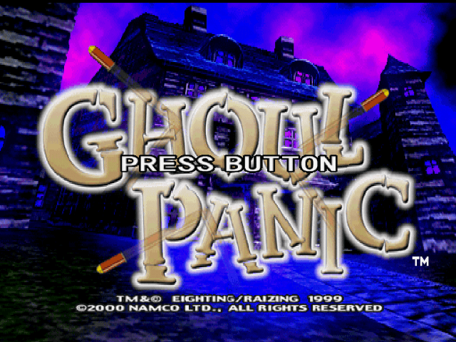 Ghoul Panic title screen for Playstation